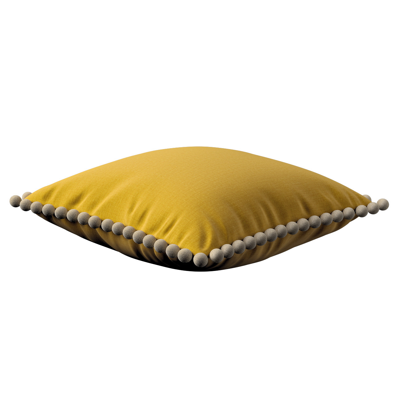 Kissenhülle Wera mit Bommeln, honiggelb, 45 x 45 cm, Ingrid (705-46) günstig online kaufen