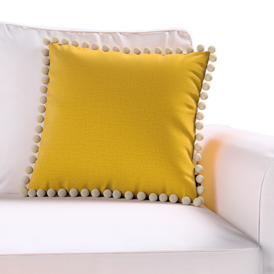 Pudebetræk<br/>Vera med pomponer 45 x 45 cm fra kollektionen Ingrid, Stof: 705-46