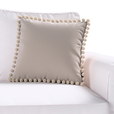 Kissenhülle Wera mit Bommeln 45 x 45 cm von der Kollektion Ingrid, Stoff: 705-44