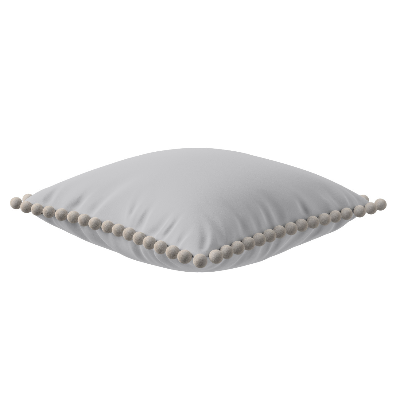 Kissenhülle Wera mit Bommeln, sibern, 45 x 45 cm, Crema (144-66) günstig online kaufen