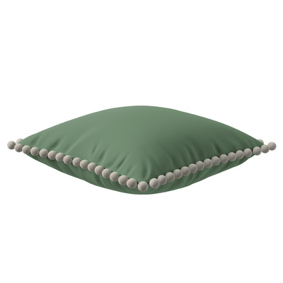 Pudebetræk<br/>Vera med pomponer 45 x 45 cm fra kollektionen Crema, Stof: 144-71