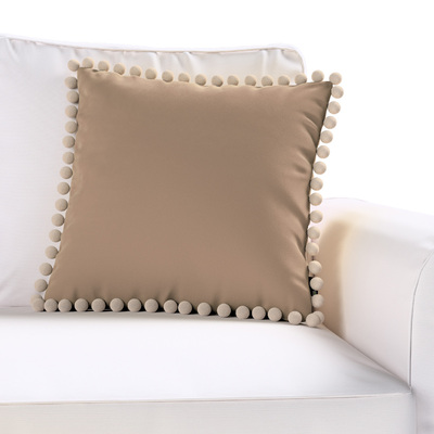 Pudebetræk<br/>Vera med pomponer 45 x 45 cm fra kollektionen Velvet, Stof: 704-35