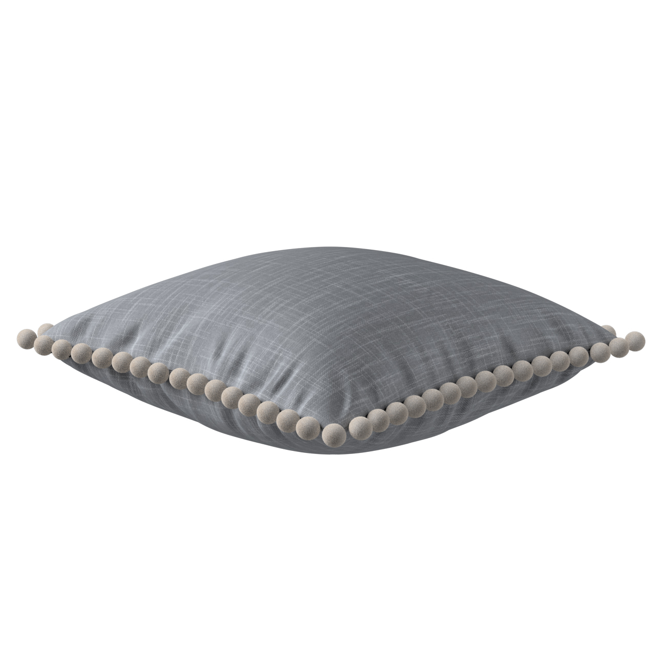 Kissenhülle Wera mit Bommeln, grau, 45 x 45 cm, Harmony (144-78) günstig online kaufen