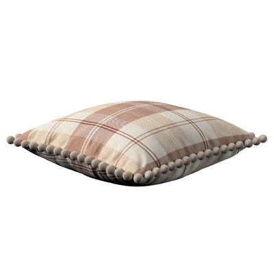 Kuddfodral<br>med bollfrans 45 x 45 cm i kollektionen Edinburgh, Tyg: 115-80