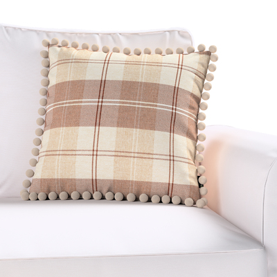 Kuddfodral<br>med bollfrans 45 x 45 cm i kollektionen Edinburgh, Tyg: 115-80
