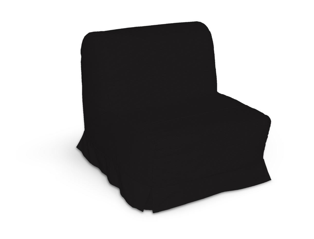 Dekoria Bezug für Lycksele Sessel mit Kellerfalten, Kollektion Cotton Panama, schwarz