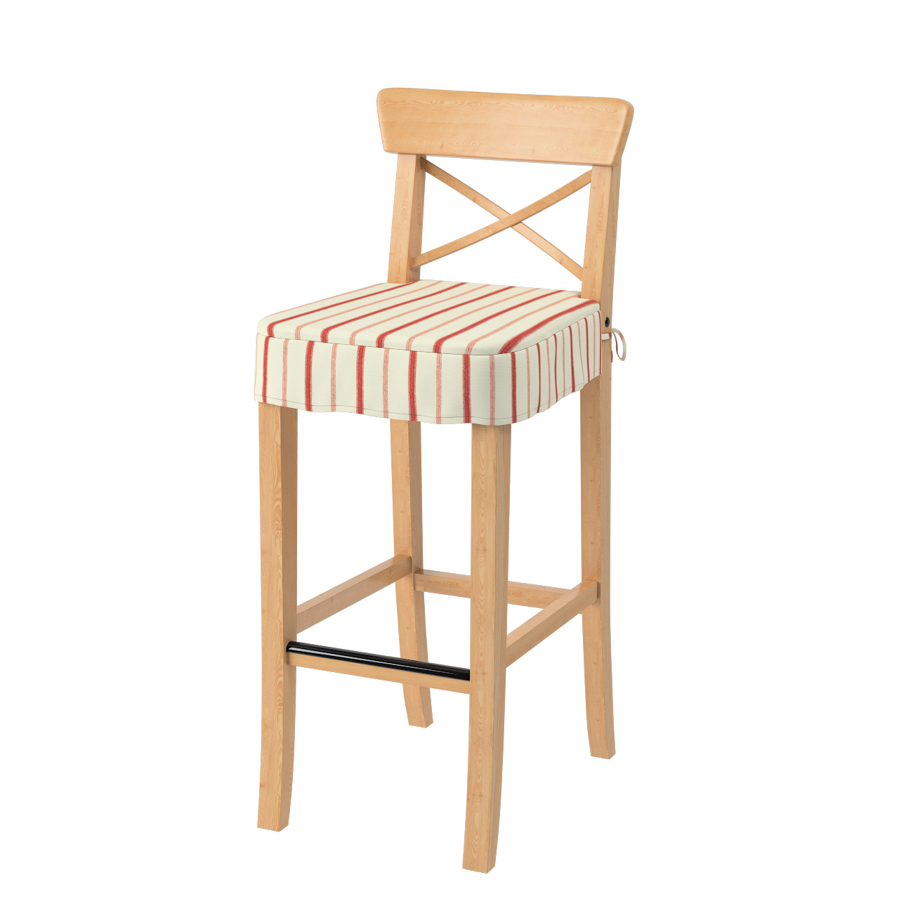 Sitzkissen für Barhocker Ingolf, creme- rot gestreift, Barstuhl  Ingolf, Av günstig online kaufen