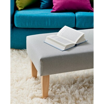 Ławka 100 x 40 x 40 cm w kolekcji Etna, tkanina: 705-90