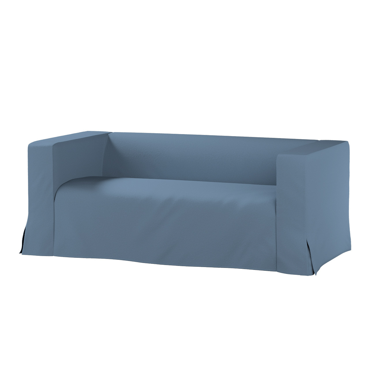 Bezug für Klippan 2-Sitzer Sofa, lang mit Kellerfalte, niebieski, Klippan 2 günstig online kaufen