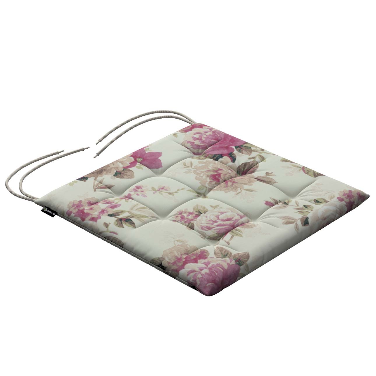 Stuhlkissen Jonas mit Bindeschnur, beige- rosa, 40 x 40 x 3,5 cm, Londres ( günstig online kaufen