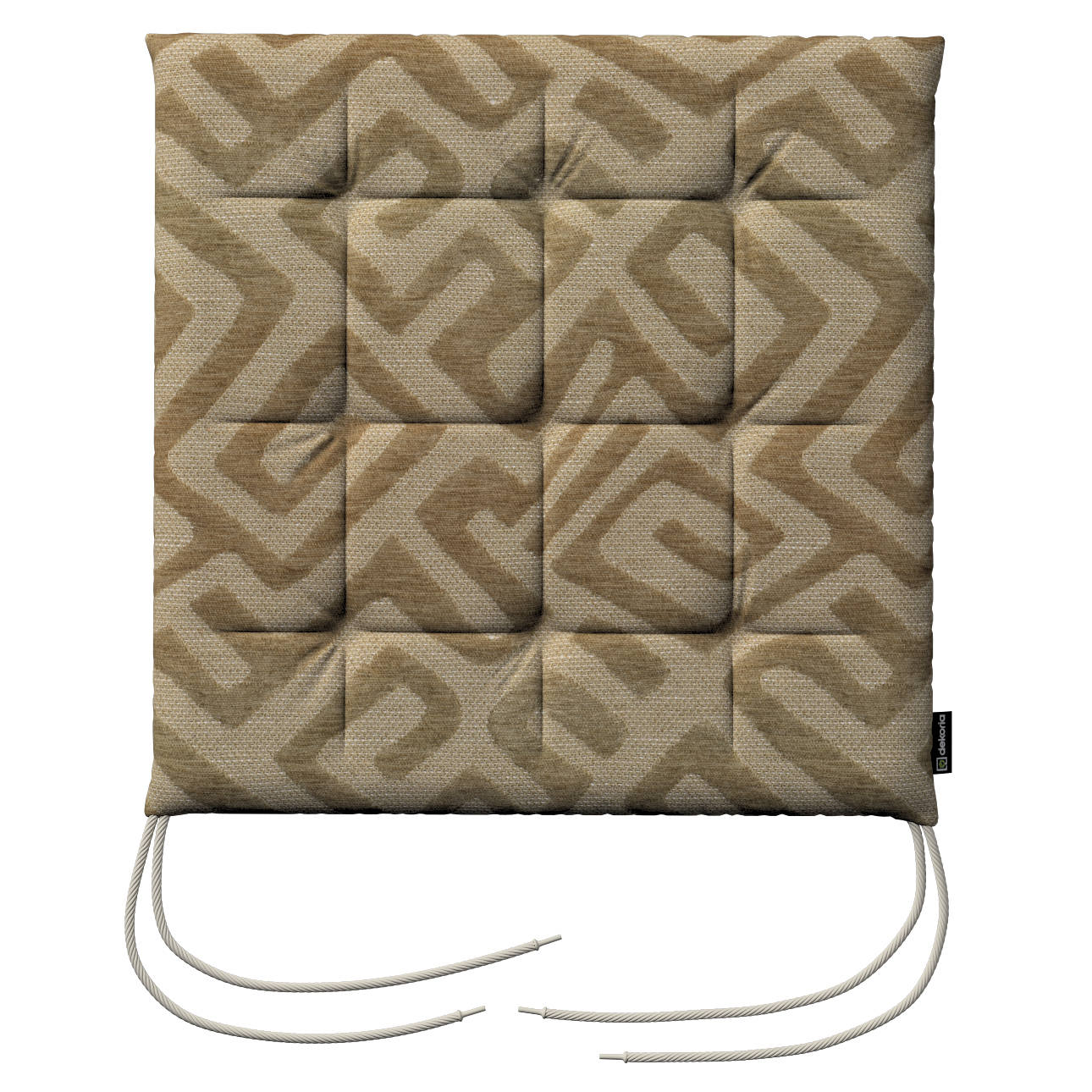 Stuhlkissen Jonas mit Bindeschnur, mocca, 40 x 40 x 3,5 cm, Cosy Home (144- günstig online kaufen