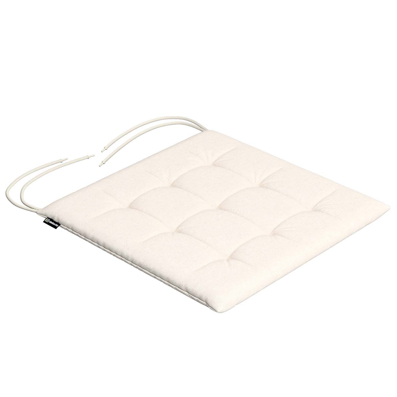 Stuhlkissen Jonas mit Bindeschnur, naturfarben, 40 x 40 x 3,5 cm, Hemp Blend (159-31)