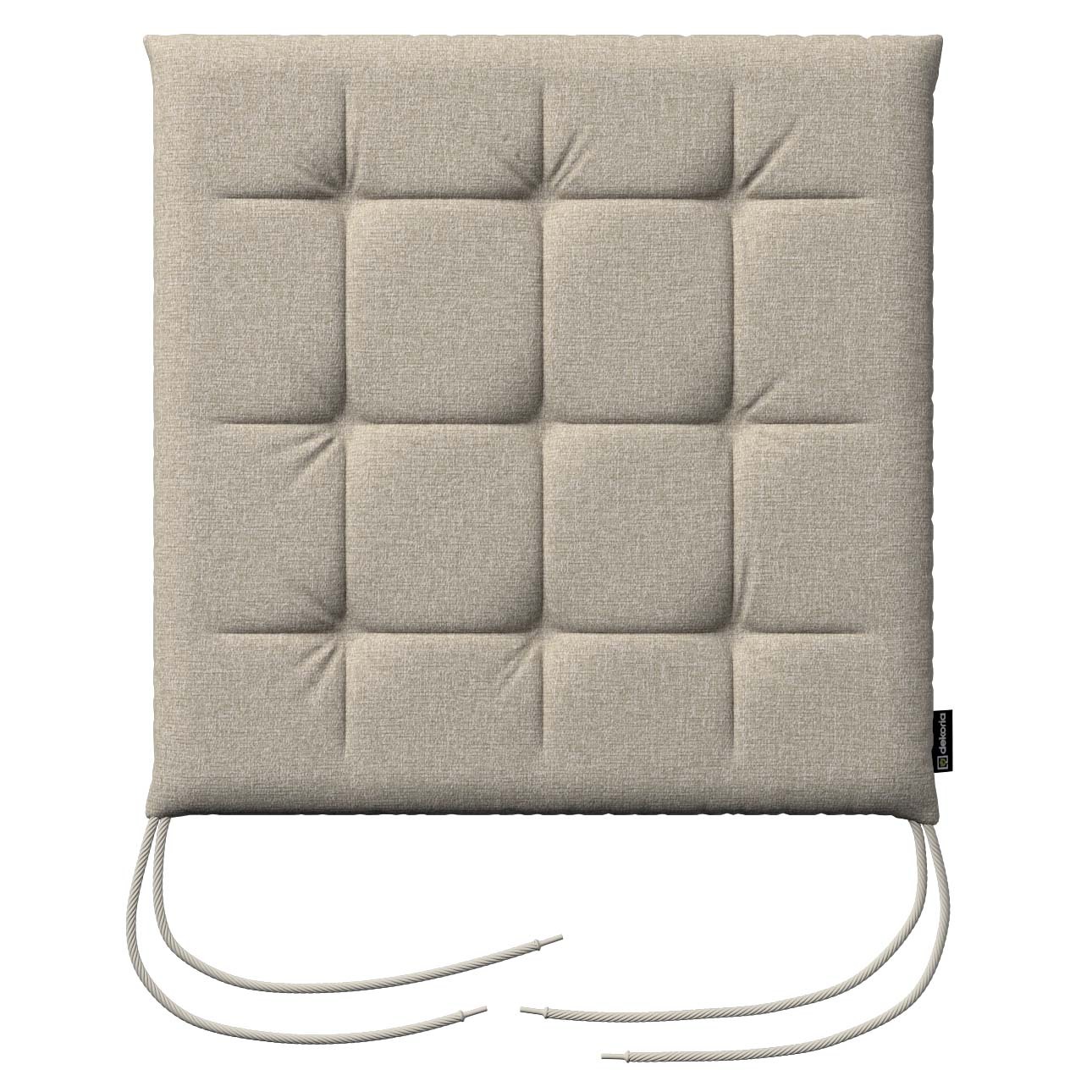 Stuhlkissen Jonas mit Bindeschnur, grau-beige, 40 x 40 x 3,5 cm, Amsterdam günstig online kaufen