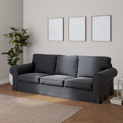Ektorp 3 seater sofa bed cover for model on sale in Ikea since 2013 graphite 160 37 218 x 88 x 88 cm Dekoria