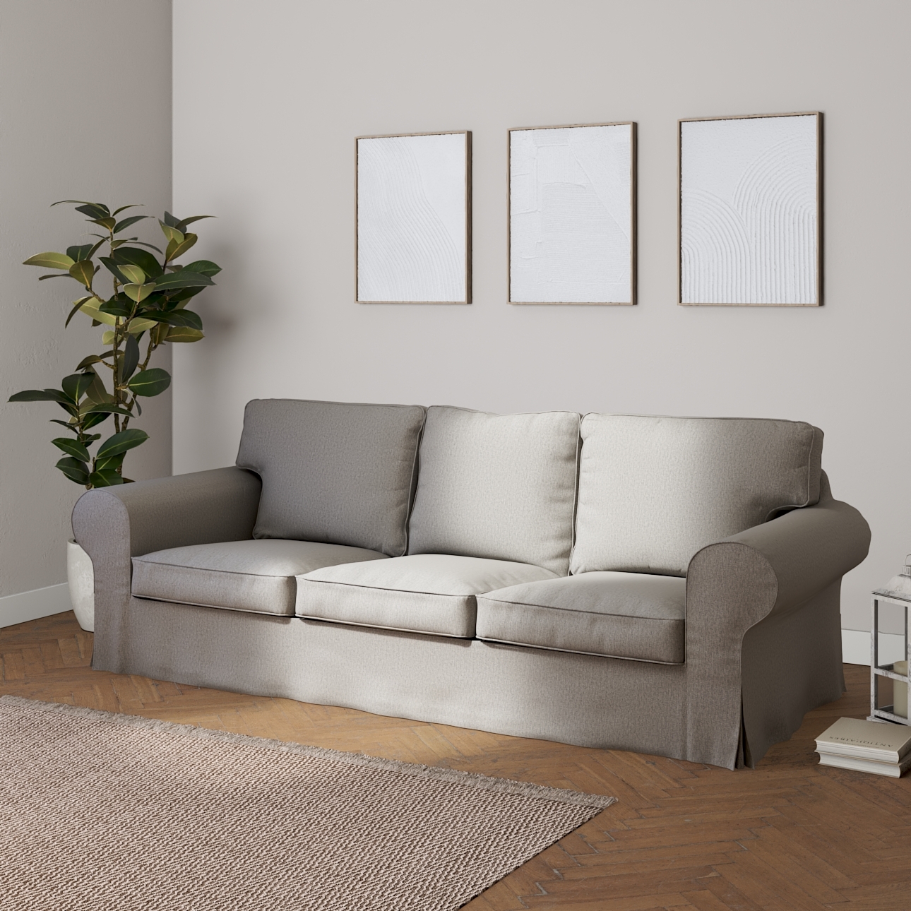 Bezug für Ektorp 3-Sitzer Schlafsofa, neues Modell (2013), grau, 40cm x 30c günstig online kaufen