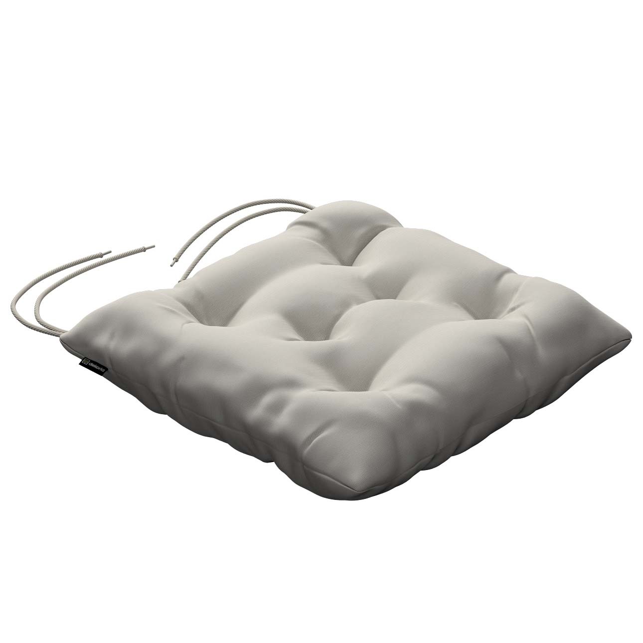 Stuhlkissen Thomas mit Bindeschnur, hellgrau , 38 x 38 x 8 cm, Cotton Panam günstig online kaufen