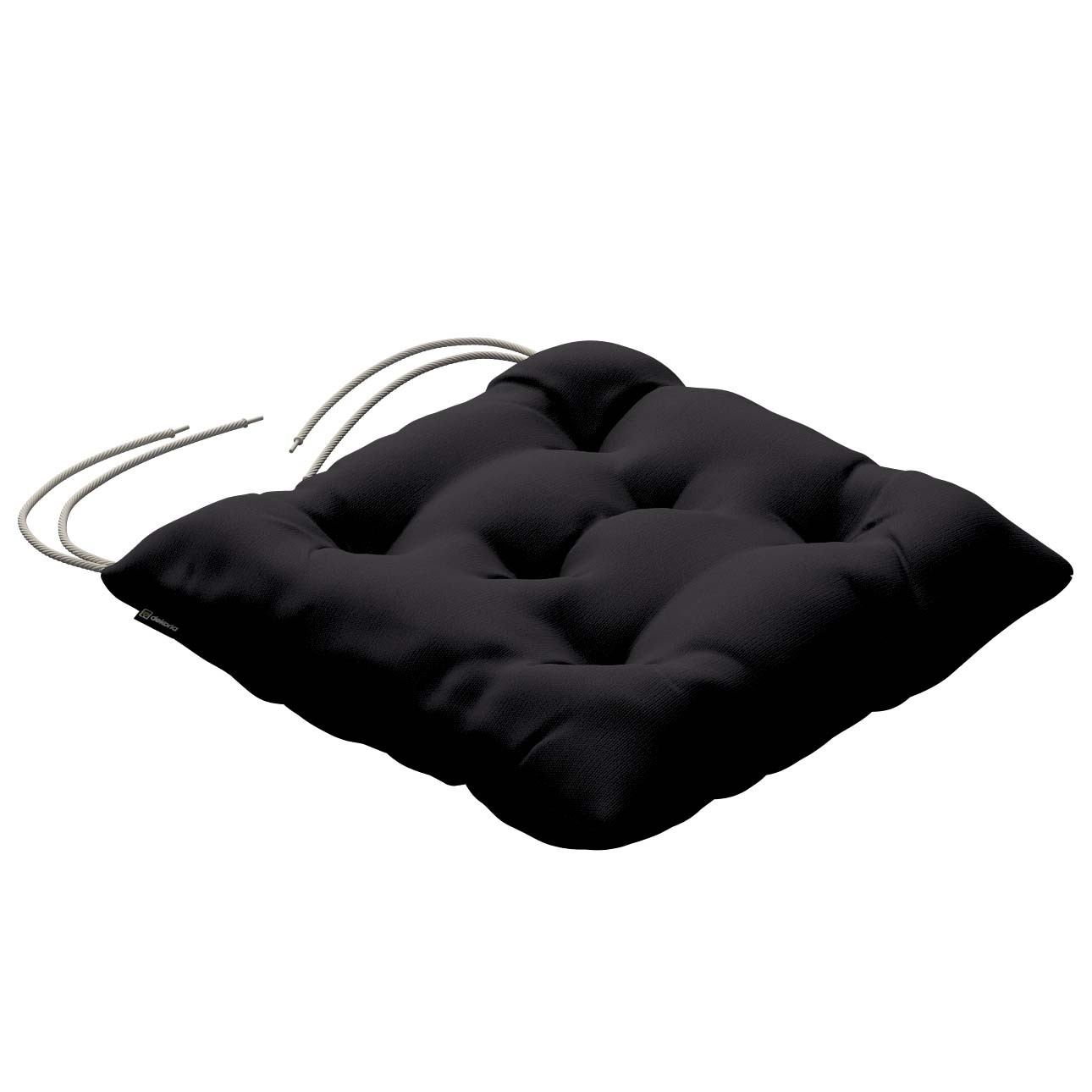 Stuhlkissen Thomas mit Bindeschnur, anthrazit, 38 x 38 x 8 cm, Cotton Panam günstig online kaufen