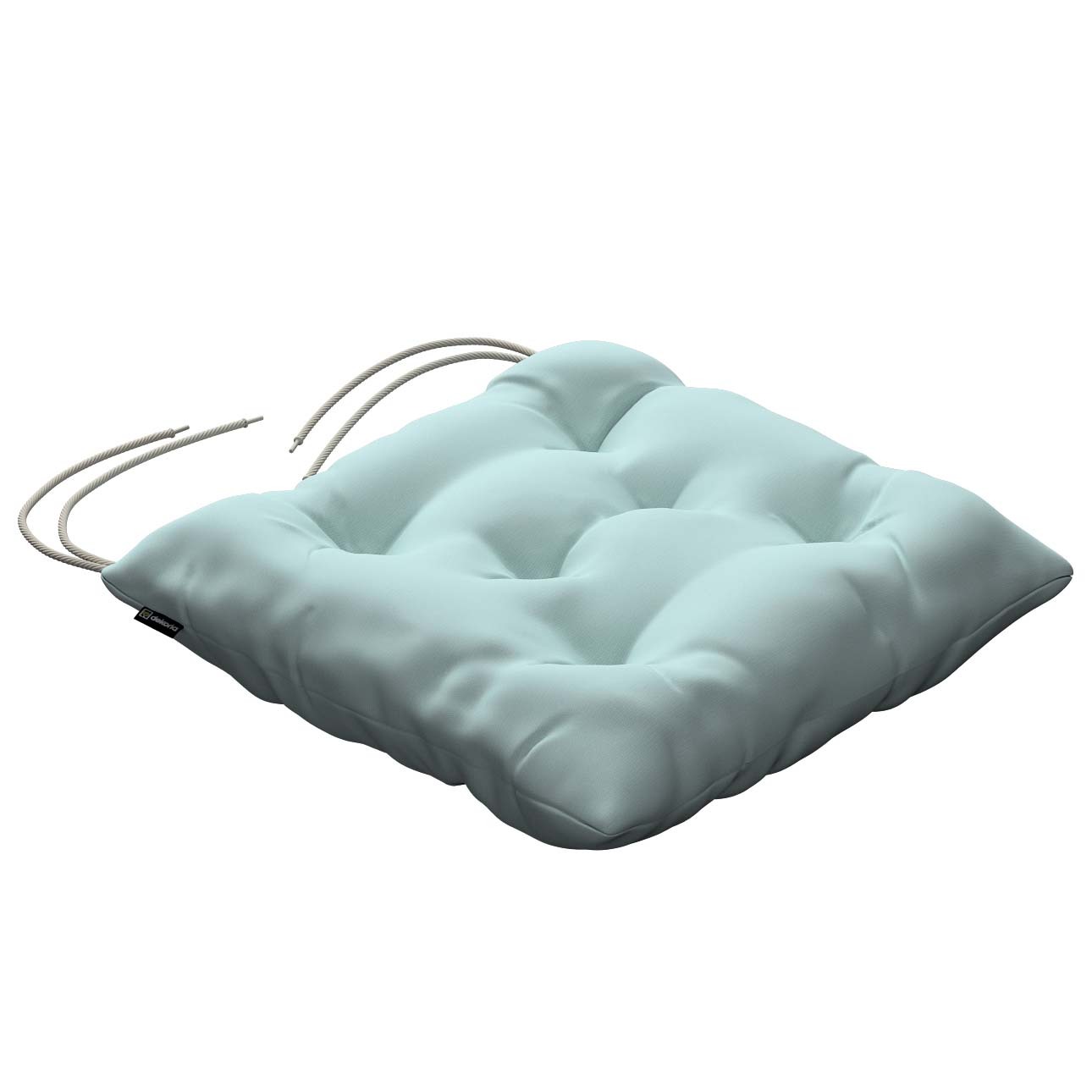 Stuhlkissen Thomas mit Bindeschnur, hellblau, 38 x 38 x 8 cm, Cotton Panama günstig online kaufen