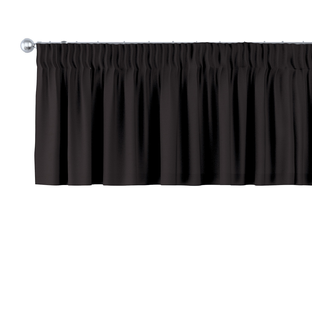 Dekoria Kurzgardine mit Kräuselband, schwarz, 260 x 40 cm