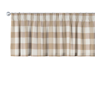Cantonnière avec le ruban fronceur 130 x 40 cm dans la collection Quadro, Tissu: 136-08