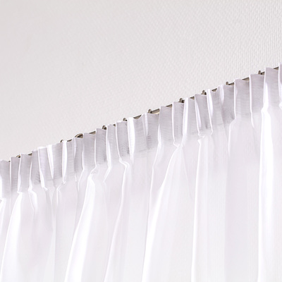 Pencil pleat voile/net curtain