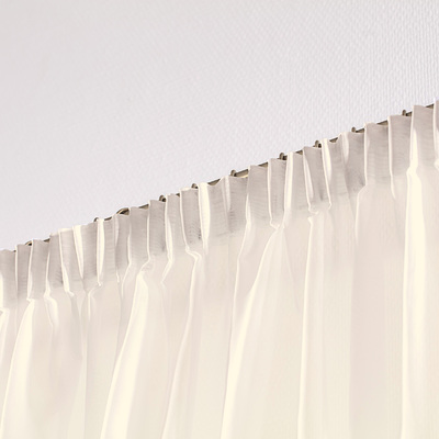 Pencil pleat voile/net curtain