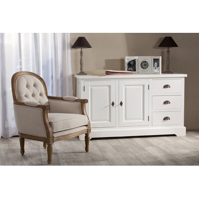 Komoda Brighton 3 szuflady  + 2 drzwi white 140 x 48 x 80 cm