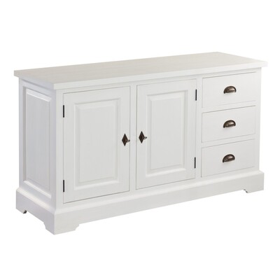 Komoda Brighton 3 szuflady  + 2 drzwi white 140 x 48 x 80 cm