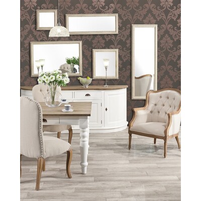 Komoda Brighton 4 drzwi + 2 szuflady white&natural 210 x 50 x 86 cm