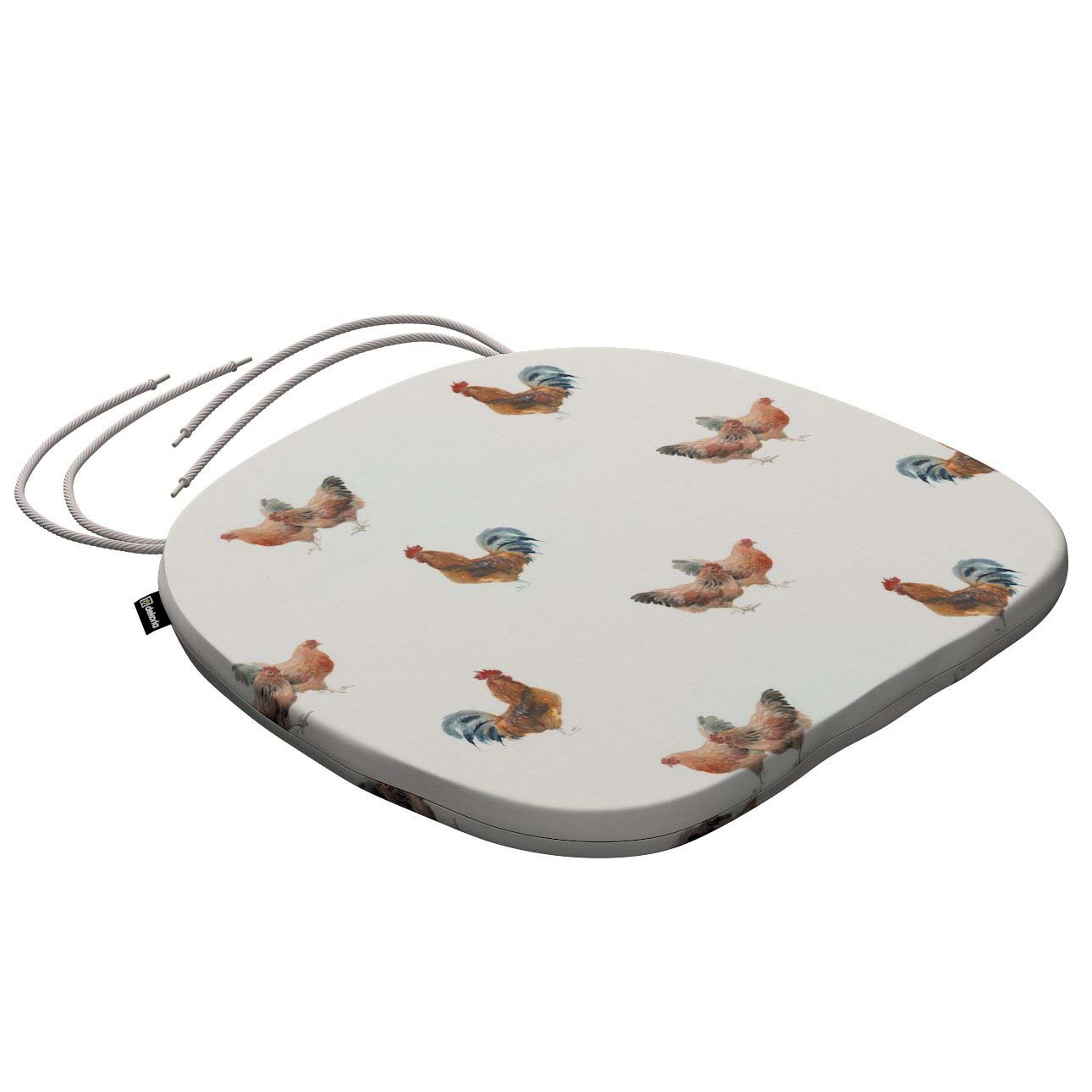 Stuhlkissen Marcus mit Bindeschnur, braun-creme, 40 x 37 x 2,5 cm, Flowers günstig online kaufen