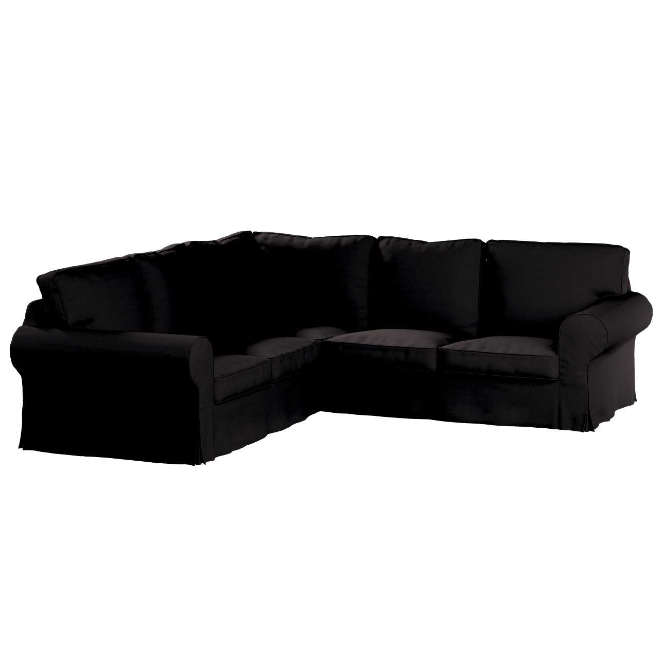 Dekoria Bezug für Ektorp Ecksofa, Kollektion Cotton Panama, schwarz