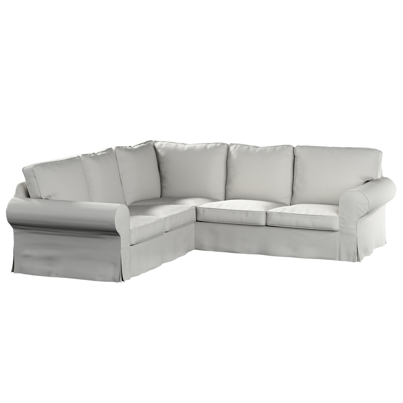 Bezug für Ektorp Ecksofa, hellgrau, Sofahusse für Ektorp Ecksofa, Etna (705 günstig online kaufen