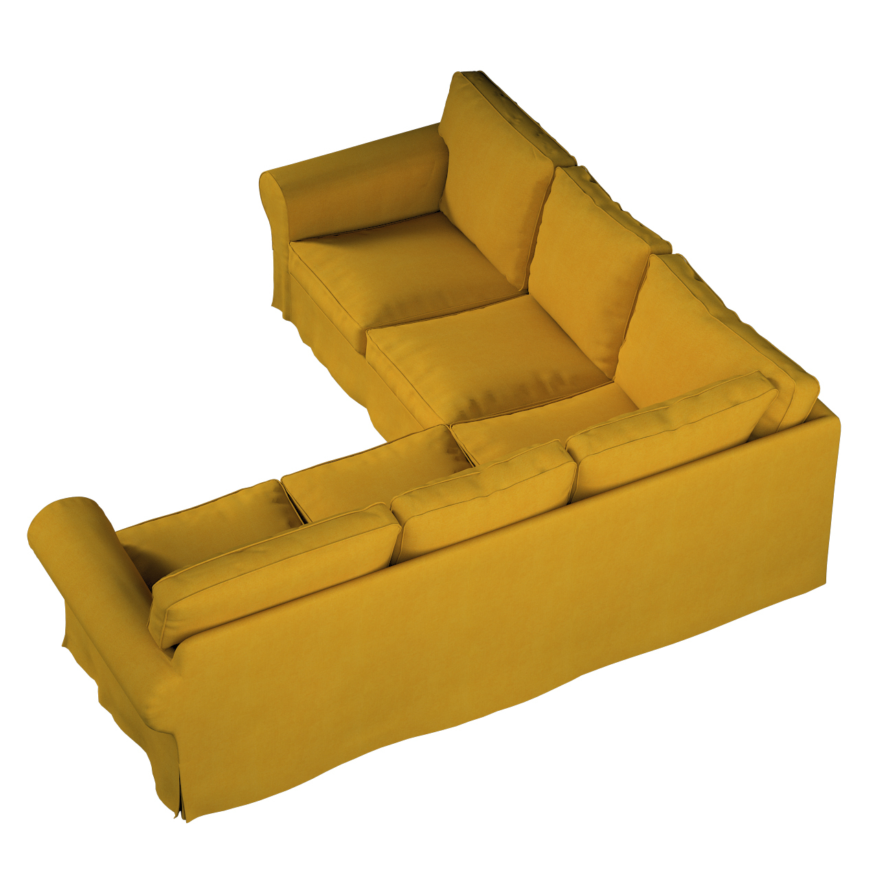 Bezug für Ektorp Ecksofa, senffarbe, Sofahusse für Ektorp Ecksofa, Etna (70 günstig online kaufen