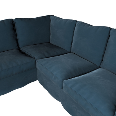 Ektorp betræk hjørnesofa 240/136 X 82 X 73 CM fra kollektionen Velvet, Stof: 704-16