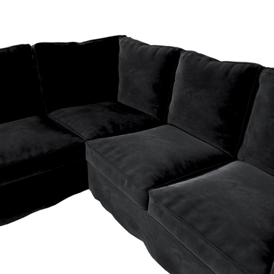 Ektorp betræk hjørnesofa 240/136 X 82 X 73 CM fra kollektionen Velvet, Stof: 704-17