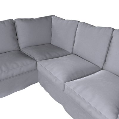 Ektorp betræk hjørnesofa 240/136 X 82 X 73 CM fra kollektionen Velvet, Stof: 704-24