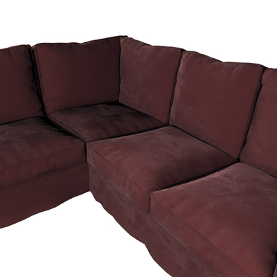 Ektorp betræk hjørnesofa 240/136 X 82 X 73 CM fra kollektionen Velvet, Stof: 704-37