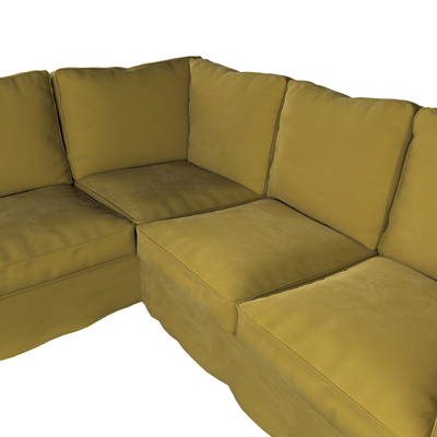 Ektorp betræk hjørnesofa 240/136 X 82 X 73 CM fra kollektionen Velvet, Stof: 704-27