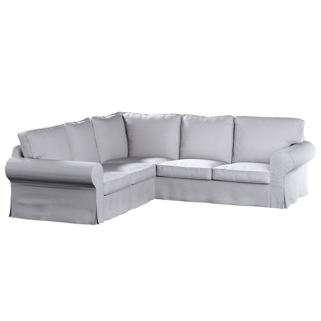 Bezug für Ektorp Ecksofa, hellgrau, Sofahusse für Ektorp Ecksofa, Amsterdam günstig online kaufen