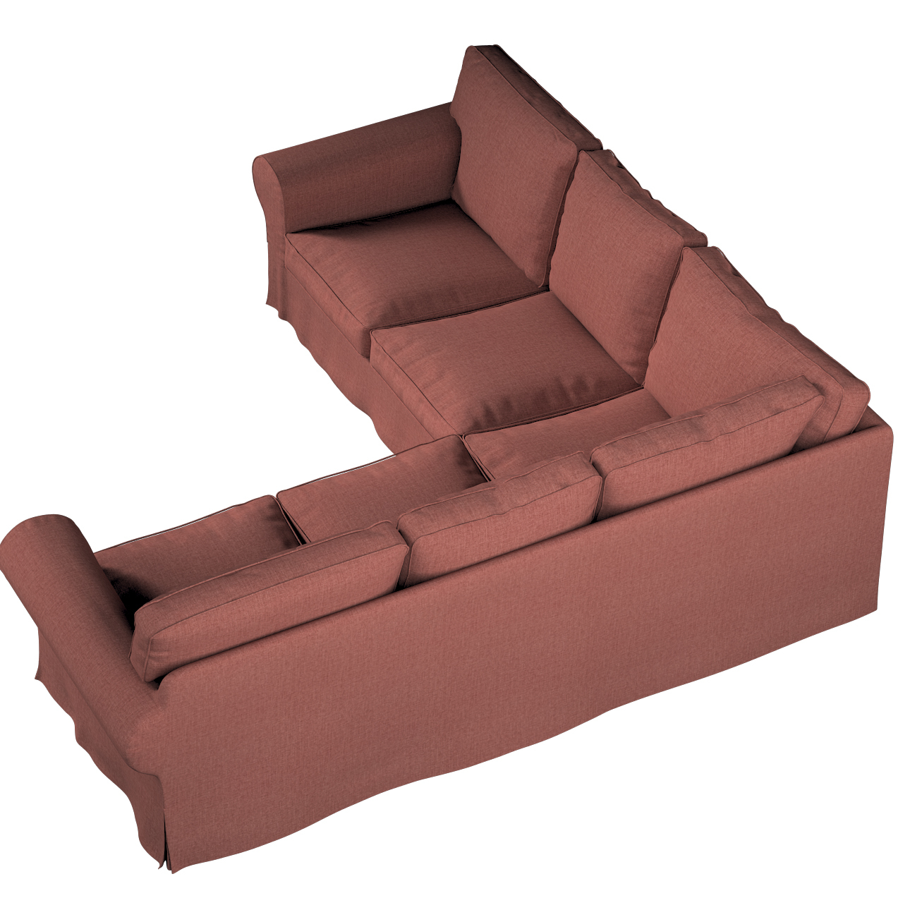 Bezug für Ektorp Ecksofa, cognac braun, Sofahusse für Ektorp Ecksofa, City günstig online kaufen