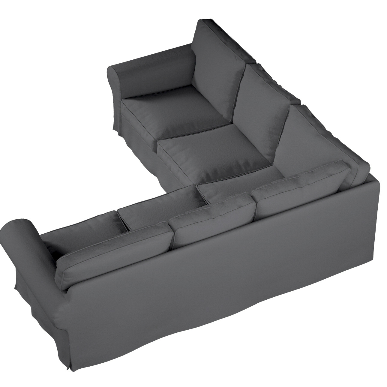 Bezug für Ektorp Ecksofa, grau, Sofahusse für Ektorp Ecksofa, Bouclé (702-8 günstig online kaufen