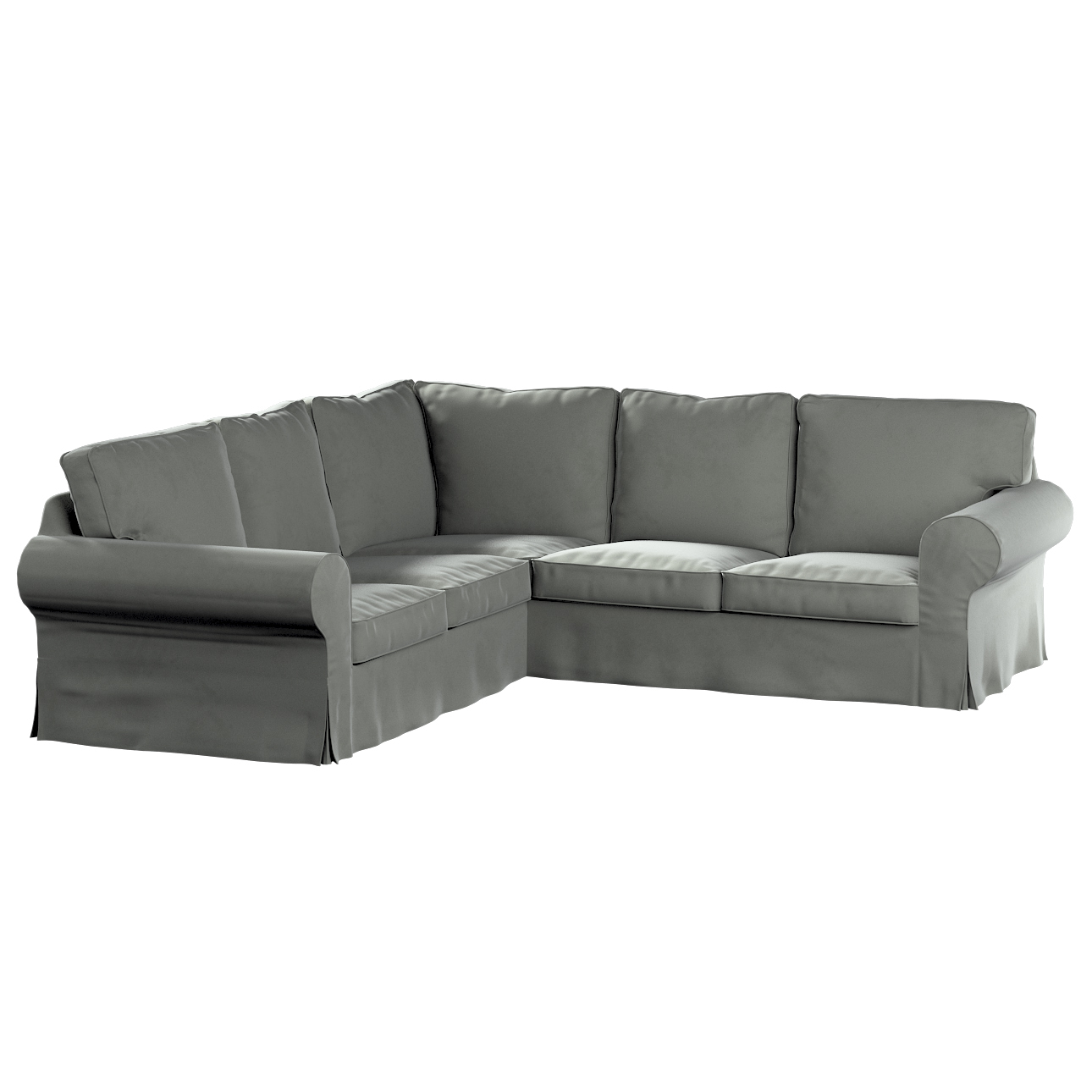 Bezug für Ektorp Ecksofa, grau, Sofahusse für Ektorp Ecksofa, Living Velvet günstig online kaufen