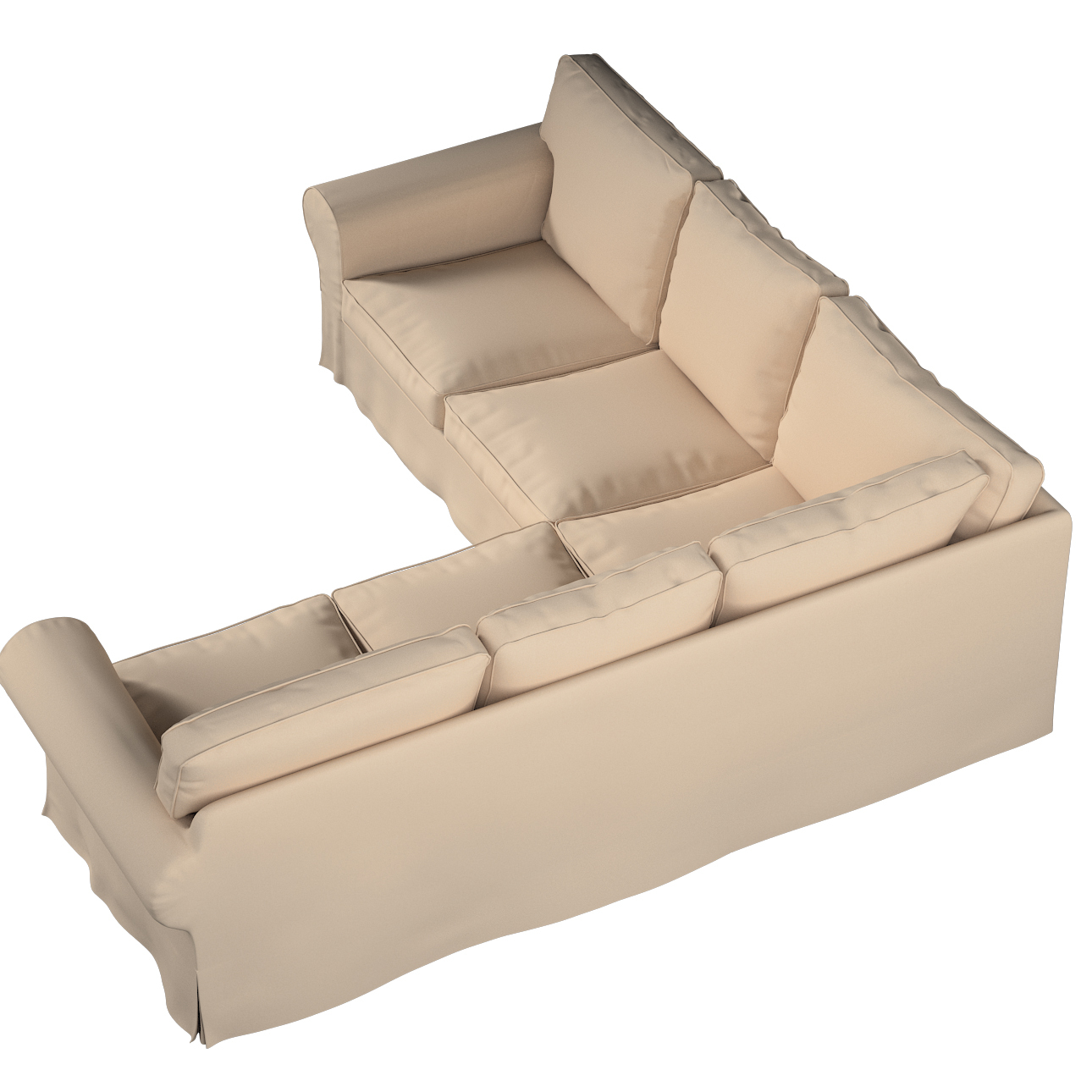 Bezug für Ektorp Ecksofa, creme-beige, Sofahusse für Ektorp Ecksofa, Living günstig online kaufen