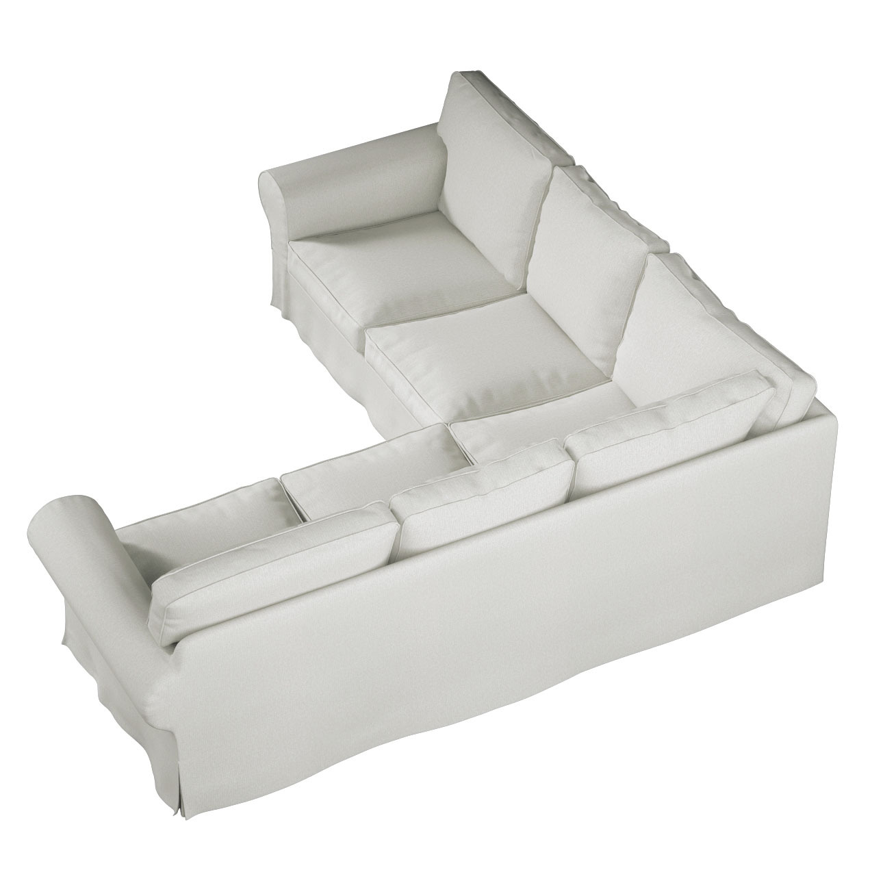 Bezug für Ektorp Ecksofa, creme, Sofahusse für Ektorp Ecksofa, Amsterdam (7 günstig online kaufen