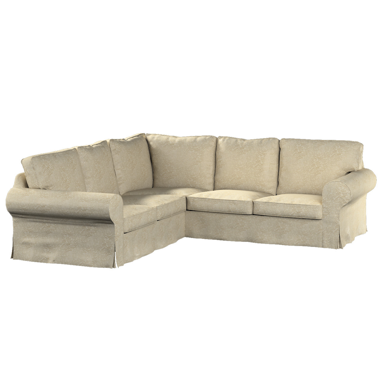 Bezug für Ektorp Ecksofa, beige-golden, Sofahusse für Ektorp Ecksofa, Livin günstig online kaufen