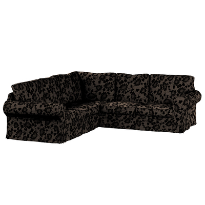 Ektorp corner sofa cover, brown-black, 162-10, Ektorp corner sofa