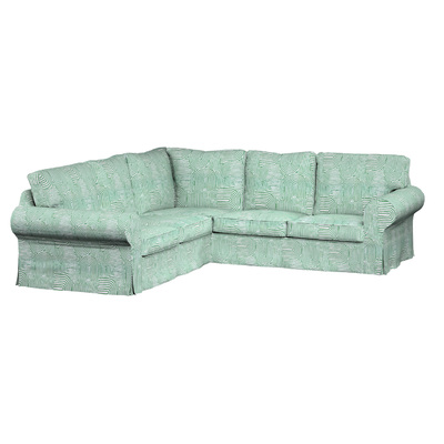 Ektorp corner sofa cover, mint-ecru, 144-81, Ektorp corner sofa