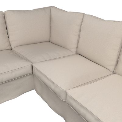 Pokrowiec na sofę narożną Ektorp 240/136 x 82 x 73 cm w kolekcji Living Basic, tkanina: 162-42