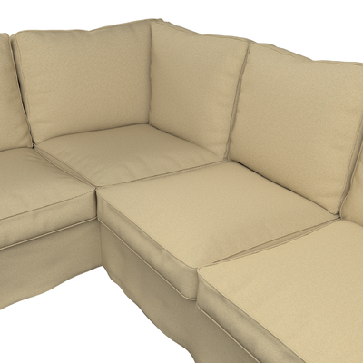 Pokrowiec na sofę narożną Ektorp 240/136 x 82 x 73 cm w kolekcji Living Basic, tkanina: 162-39