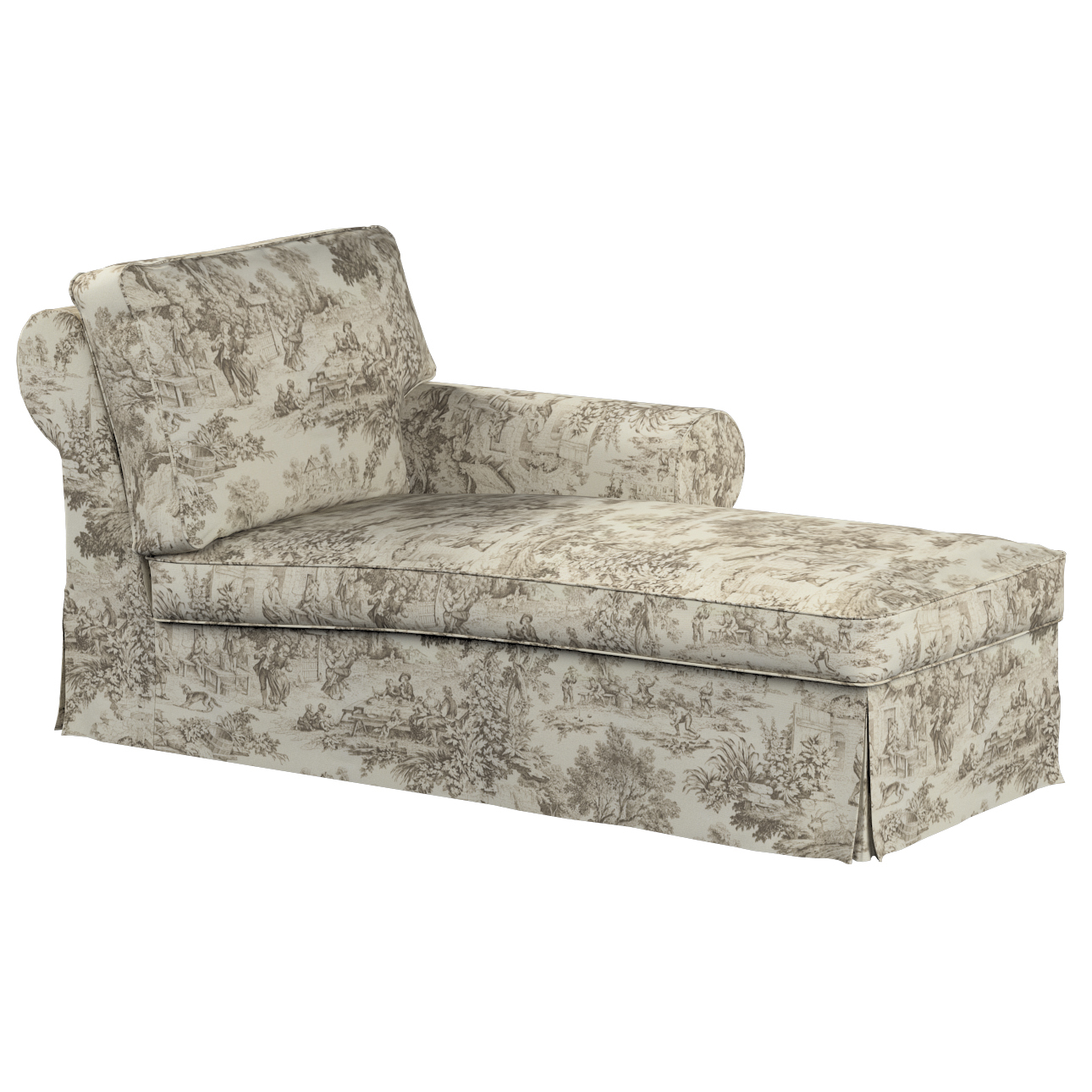 Bezug für Ektorp Récamiere rechts, ecru-beige, Sofahusse für Ektorp Recamie günstig online kaufen